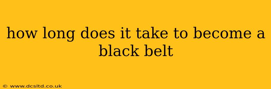 how long does it take to become a black belt