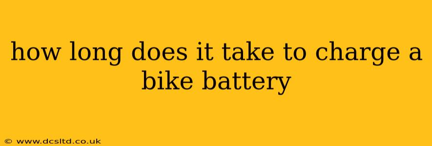 how long does it take to charge a bike battery