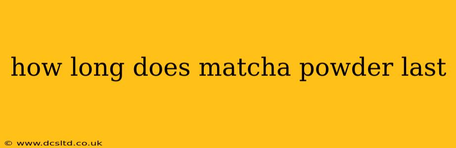 how long does matcha powder last