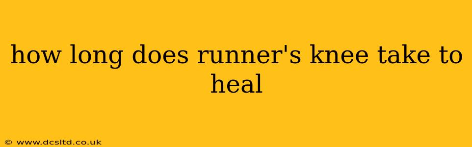 how long does runner's knee take to heal