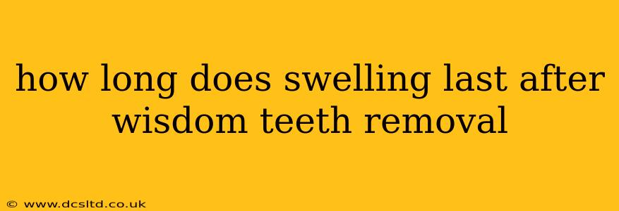 how long does swelling last after wisdom teeth removal