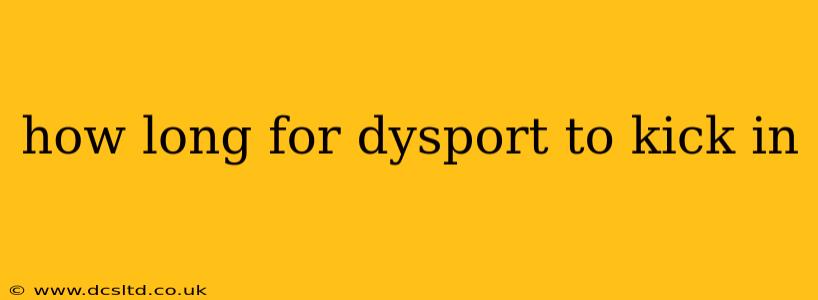 how long for dysport to kick in