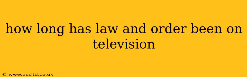 how long has law and order been on television