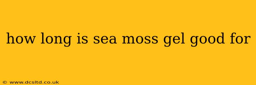 how long is sea moss gel good for
