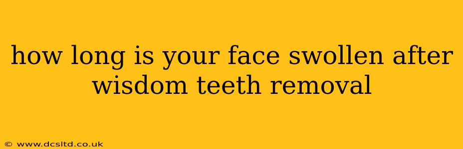 how long is your face swollen after wisdom teeth removal