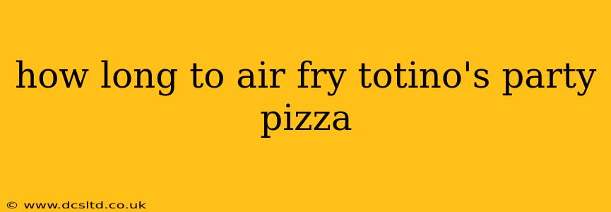 how long to air fry totino's party pizza