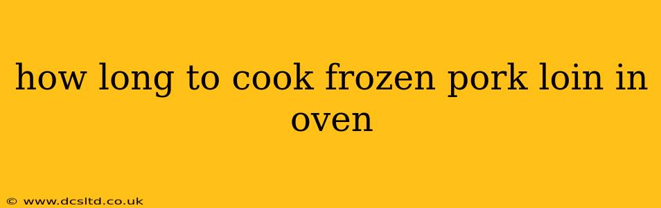 how long to cook frozen pork loin in oven