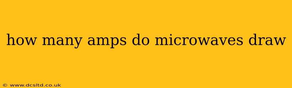 how many amps do microwaves draw