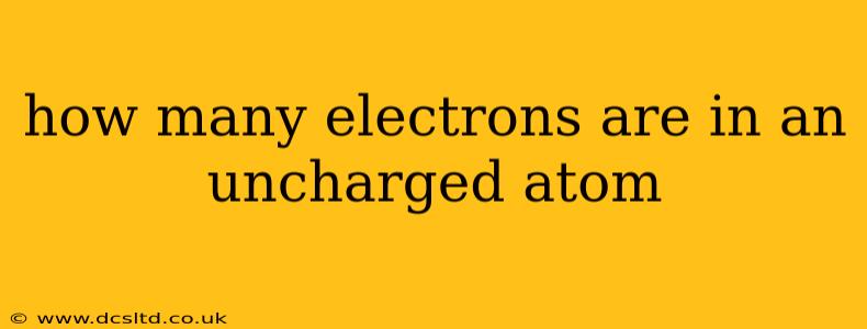 how many electrons are in an uncharged atom