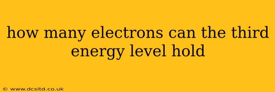 how many electrons can the third energy level hold