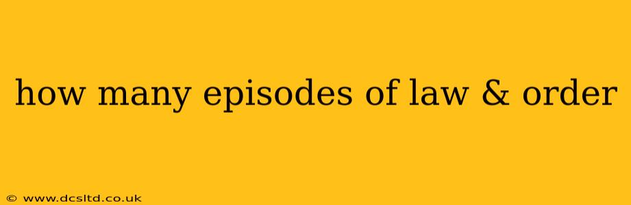 how many episodes of law & order