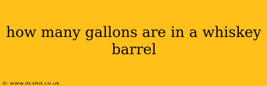 how many gallons are in a whiskey barrel