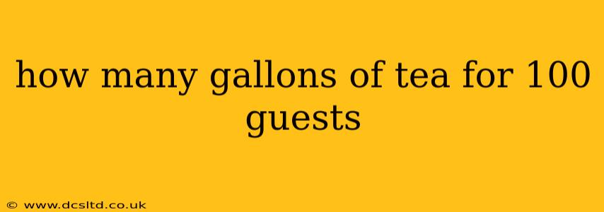 how many gallons of tea for 100 guests