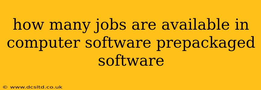 how many jobs are available in computer software prepackaged software