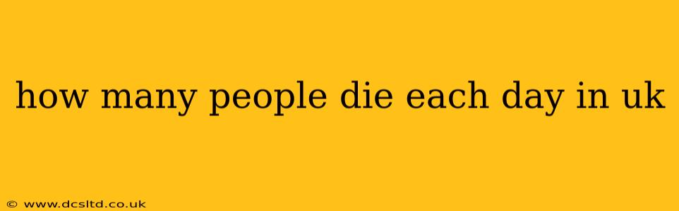 how many people die each day in uk