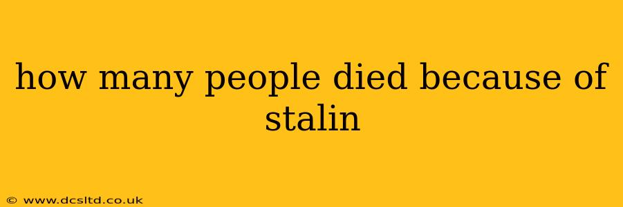 how many people died because of stalin