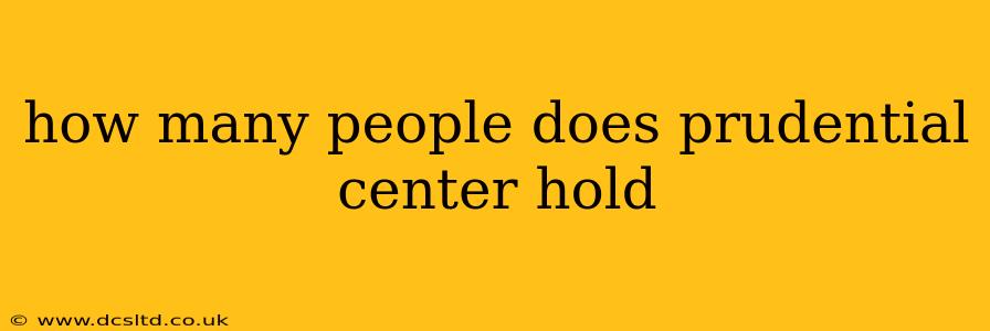 how many people does prudential center hold