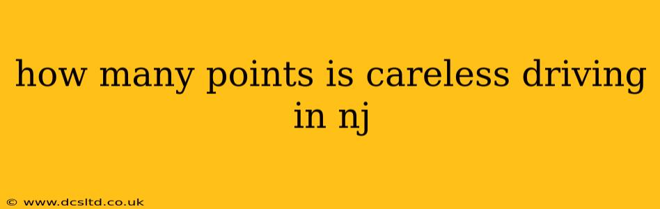 how many points is careless driving in nj