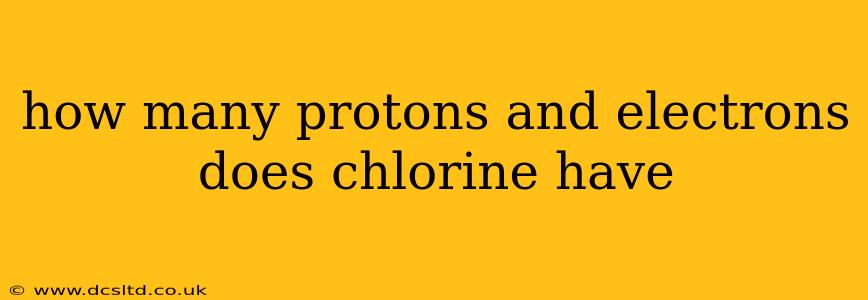 how many protons and electrons does chlorine have