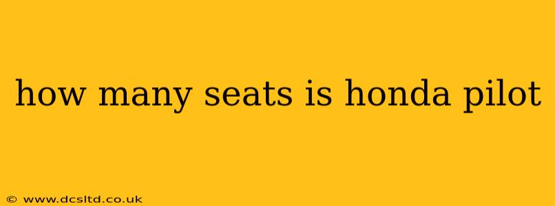 how many seats is honda pilot
