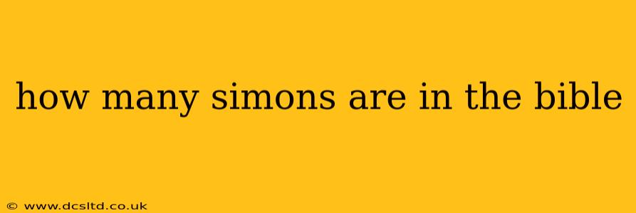 how many simons are in the bible