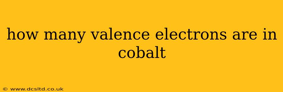 how many valence electrons are in cobalt