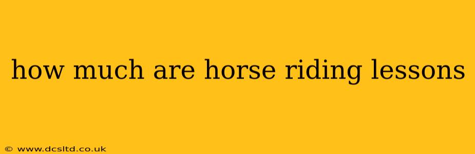 how much are horse riding lessons