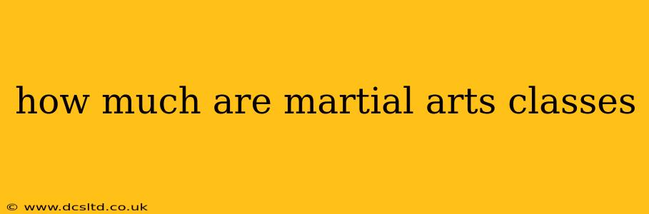 how much are martial arts classes