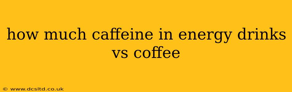 how much caffeine in energy drinks vs coffee