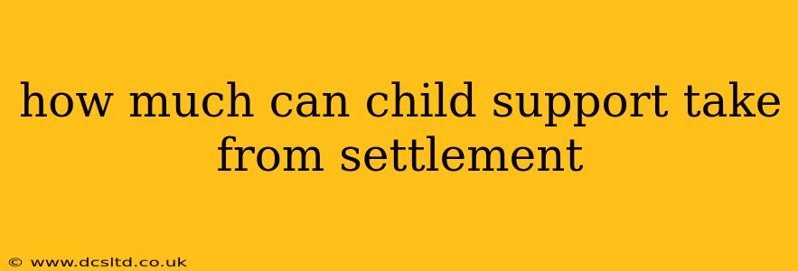 how much can child support take from settlement