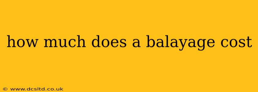 how much does a balayage cost