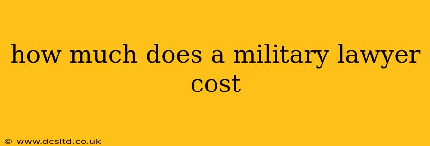 how much does a military lawyer cost