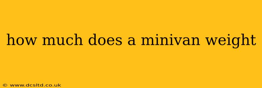 how much does a minivan weight