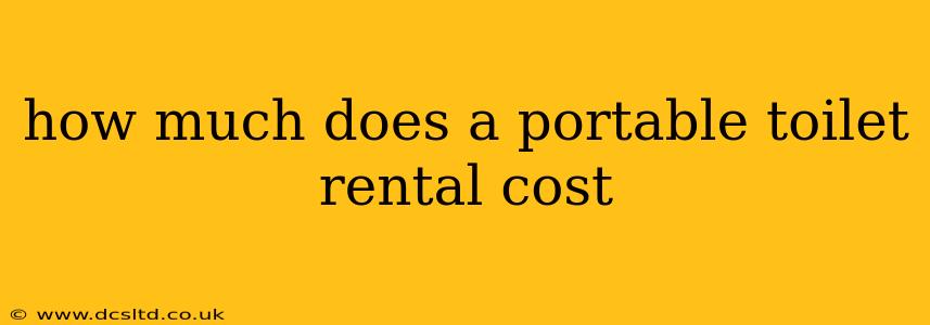 how much does a portable toilet rental cost