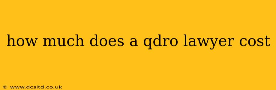 how much does a qdro lawyer cost