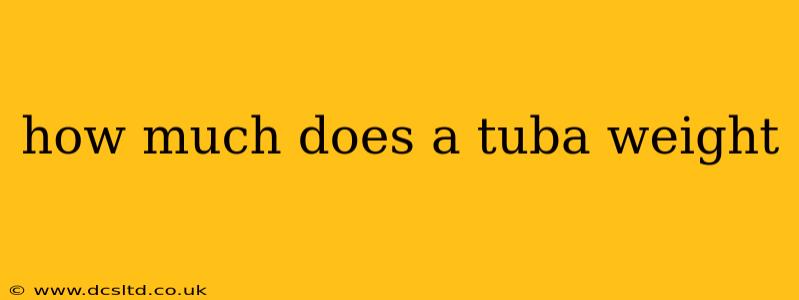 how much does a tuba weight