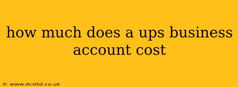 how much does a ups business account cost