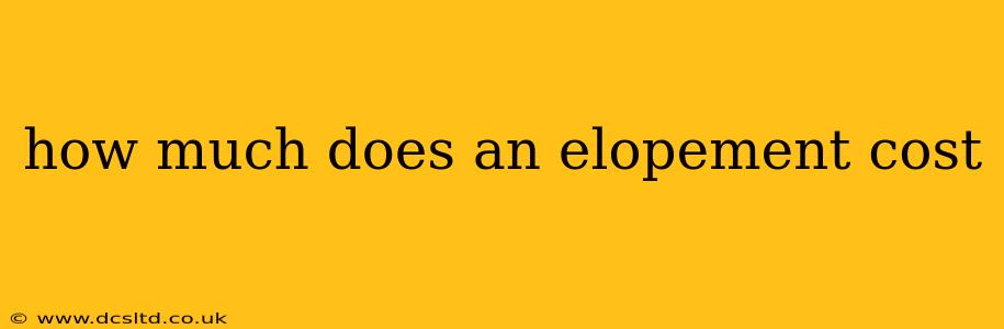 how much does an elopement cost
