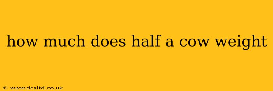 how much does half a cow weight