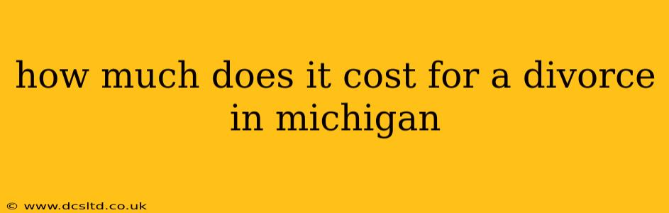 how much does it cost for a divorce in michigan
