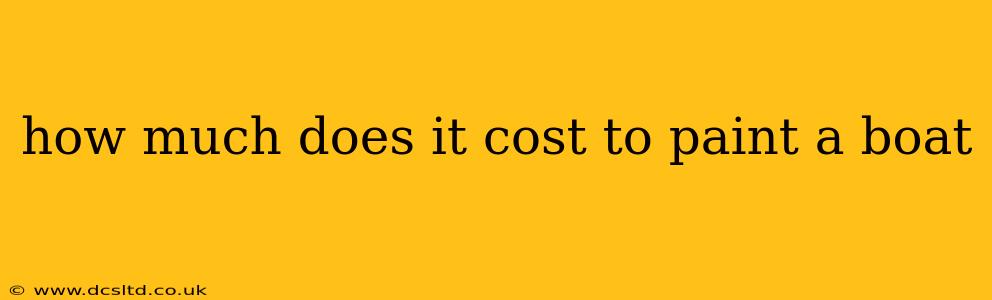 how much does it cost to paint a boat