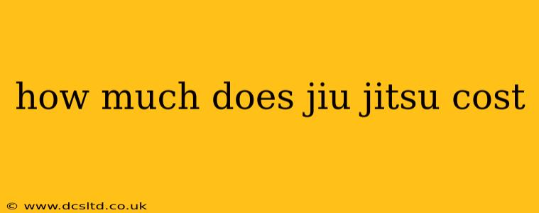 how much does jiu jitsu cost