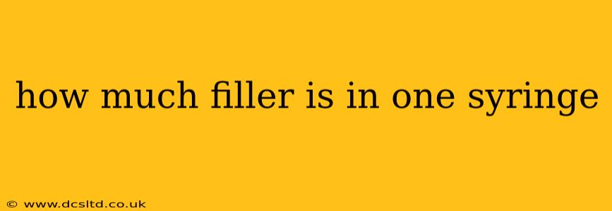 how much filler is in one syringe