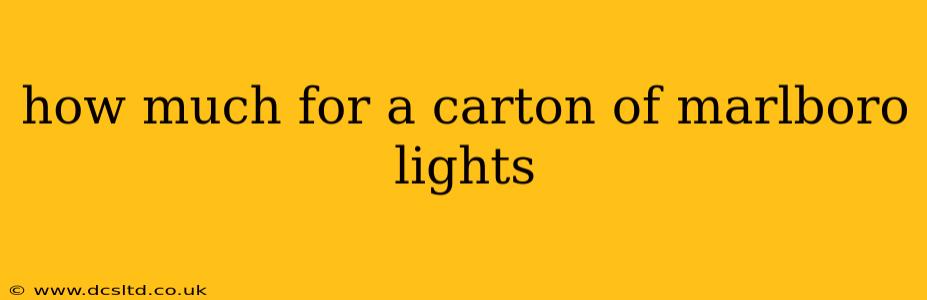 how much for a carton of marlboro lights