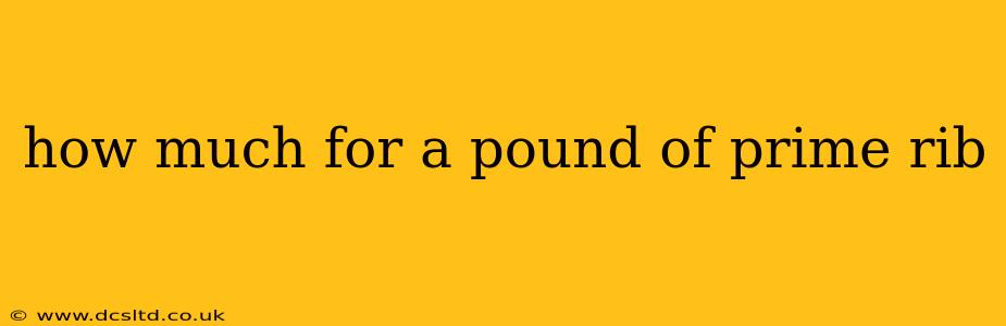 how much for a pound of prime rib