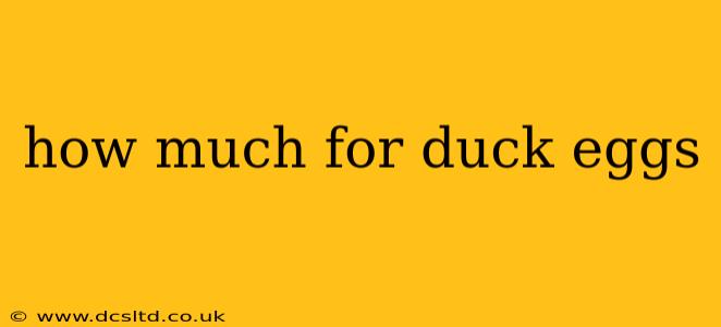 how much for duck eggs