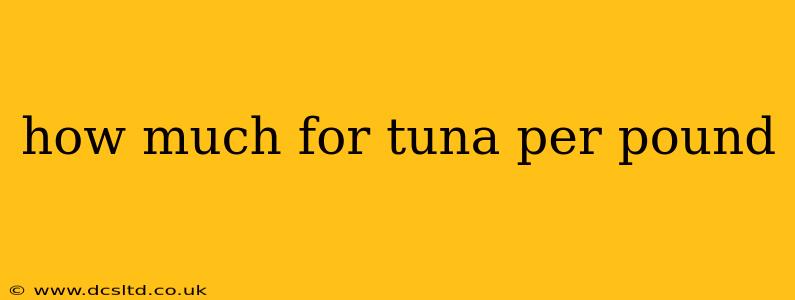 how much for tuna per pound