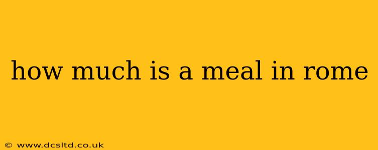 how much is a meal in rome