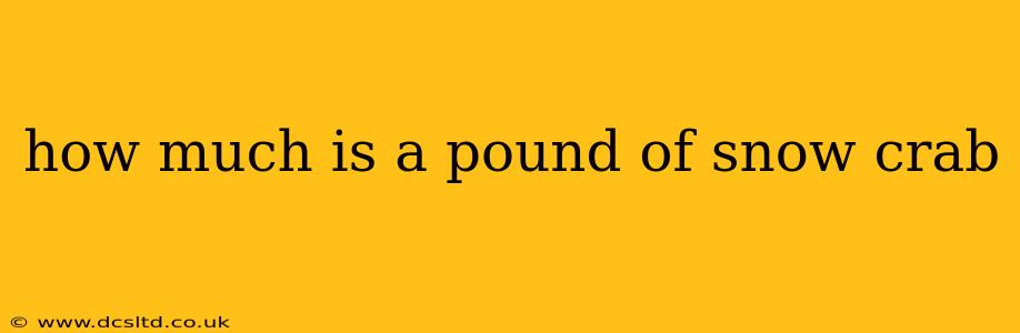 how much is a pound of snow crab