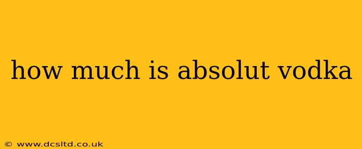 how much is absolut vodka